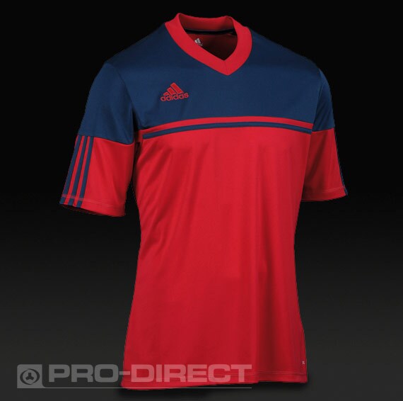 Descanso detección Detallado Camiseta para equipaciones- Camiseta de fútbol adidas Autheno 12 MC- Ropa  para equipos-X19651-Rojo-Azul Marino | Pro:Direct Soccer