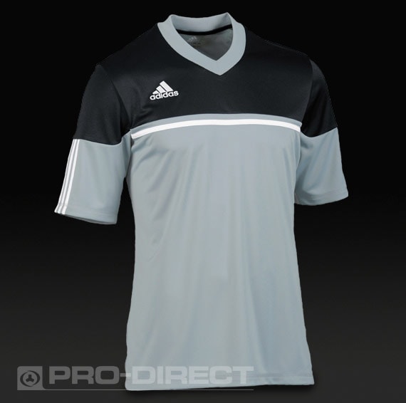 Velas Potencial Cercanamente Camiseta para equipaciones- Camiseta de fútbol adidas Autheno 12 MC- Ropa  para equipos-X19652-Plateado-Negro-Blanco | Pro:Direct Soccer