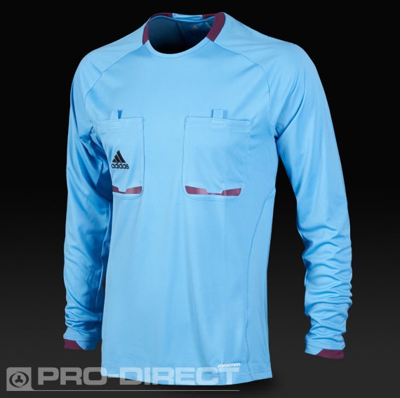 Camiseta para adidas Referee -Ropa para árbitros de futbol-Azul/Morado | Pro:Direct Soccer