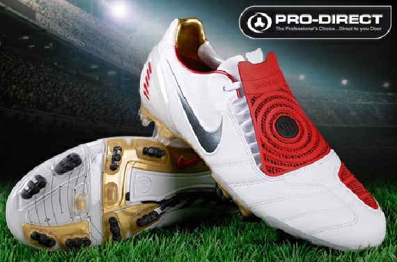 cuadrado Estudiante Gorrión Botas de fútbol - Nike - T90 - Total 90 - Laser II - Piel - FG - Terreno  duro - Blanco - Negro - Rojo | Pro:Direct Soccer