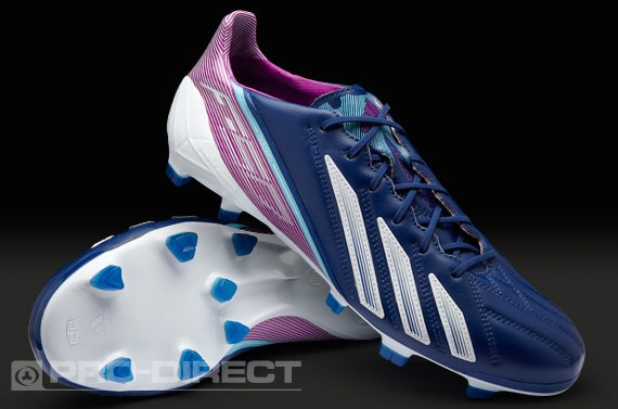 Botas de Fútbol Adidas - adidas adizero TRX FG LEA - Terreno Firme - Tacos de Fútbol - Azul/Blanco/Rosa | Pro:Direct Soccer