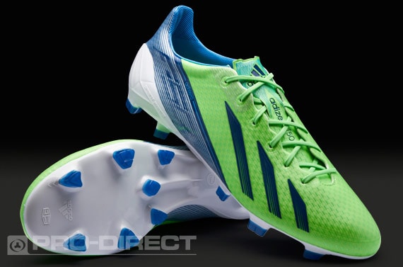 Botas de Adidas - adidas adizero F50 TRX FG SYN - Terreno Firme - Tacos de - Verde/azul/Azul | Pro:Direct Soccer