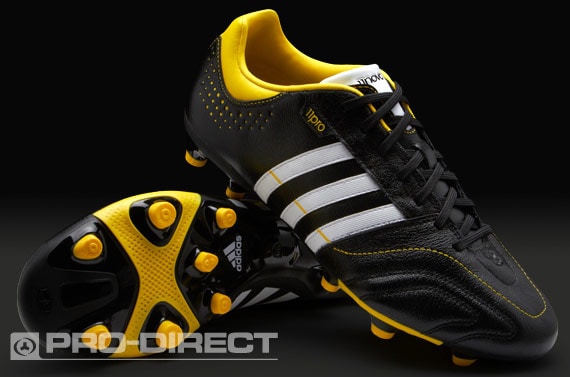 Botas de Fútbol adidas adidas 11Nova TRX - Terreno Firme - Negro/Blanco/Amarillo | Soccer