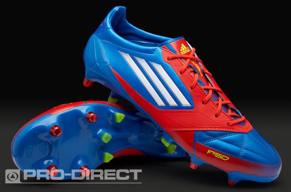 adidas Football Boots - adidas F50 XTRX SG Leather - Soft Ground - Soccer Cleats - Azul/Blanco/Rojo | Pro:Direct Soccer