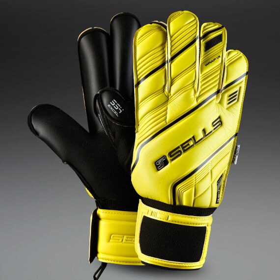 Sells Goalkeeper Gloves Sells Wrap SMU Yellow Excel 4 Goalie Gloves
