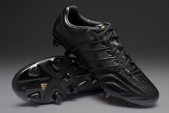 Botas de Fútbol Tacos adidas - Terreno Firme - adidas adipure 11Pro TRX FG - Negro/Negro/Dorado | Pro:Direct Soccer