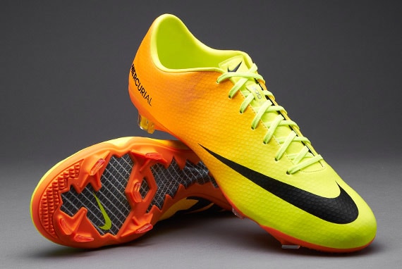 Botas de Fútbol Tacos Nike - Terreno Firme - Nike Mercurial IX FG - Voltaje/Negro/Citrus | Pro:Direct Soccer