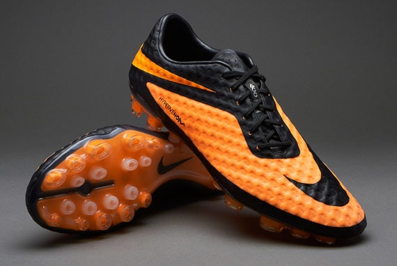 Nike Football Boots - Nike HyperVenom Phantom AG Artificial Grass - Soccer Cleats - Black-Black-Bright Citrus | Pro:Direct Running
