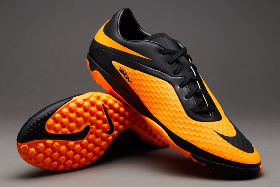 Botas de Fútbol - Tacos de Fútbol Nike - Sintético Astro Turf - Nike Hypervenom Phelon TF - Negro/Citrus | Pro:Direct