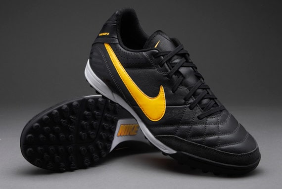 de fútbol - Tacos de Fútbol Nike - - Astro Turf - Nike Tiempo Natural IV Piel LTR - Carbón-Naranja-Negro | Pro:Direct Soccer