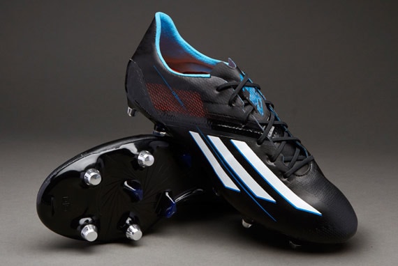 Botas de Fútbol - Tacos - Terreno Blando adidas F50 adizero XTRX SYN - Negro-Blanco-Azul | Pro:Direct Soccer