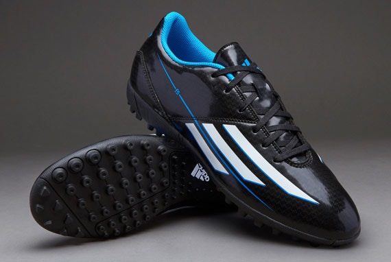 Botas de Futbol Tacos - Sintetico - adidas F5 TRX Astro Turf - Negro-Blanco-Azul | Pro:Direct Soccer