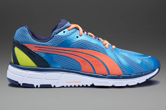 Puma Faas 600 S Mens Running Shoes Metallic Blue Insignia Blue Coral Flourescent Yellow Pro Direct Running