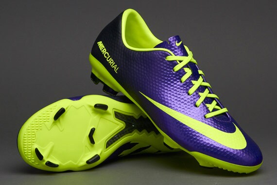 Botas de fútbol para - Tacos - Terreno Firme - Nike Mercurial Vapor IX Púrpura-Voltaje Soccer