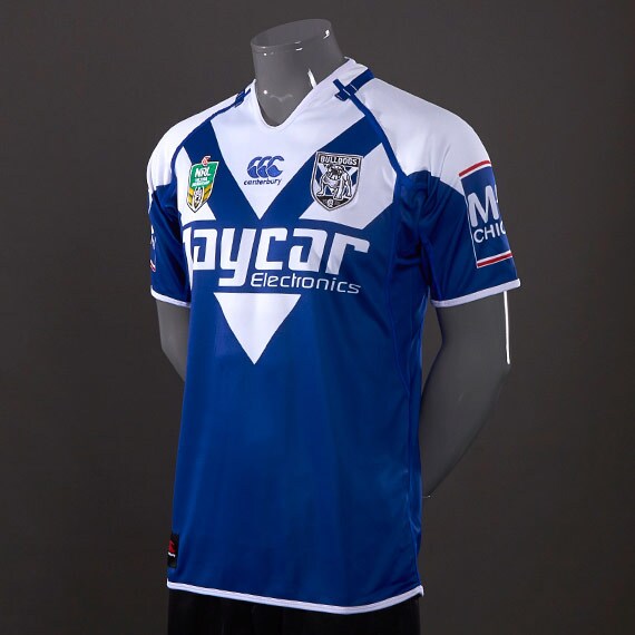 Canterbury Bulldogs 2014 Away Jersey Rugby Replica Blue Pro