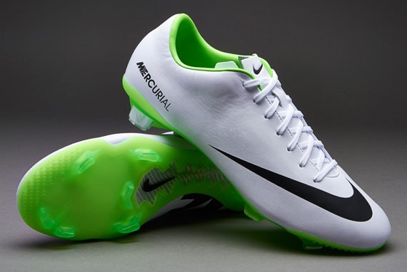 Nike Boots - Nike Mercurial Veloce FG Firm Ground - Soccer White-Black-Electric Green