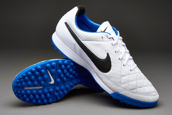 desencadenar Pigmento al menos Nike Tiempo Legacy TF - Blanco -Negro - Azul - Bota para cesped artificial  - Botas de fútbol | Pro:Direct Soccer