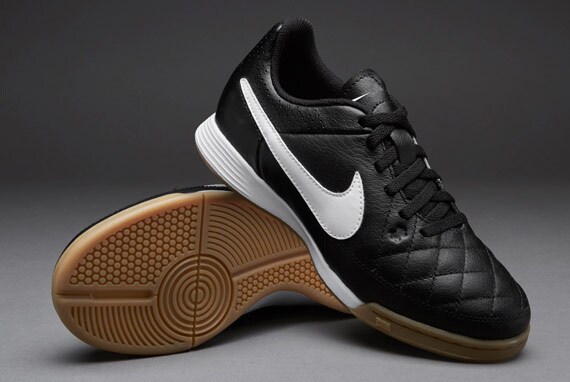 Zapatillas de Futbol Nike Junior Tiempo Genio Indoor para niños - Negro - Blanco - Futbol para niños | Pro:Direct Soccer
