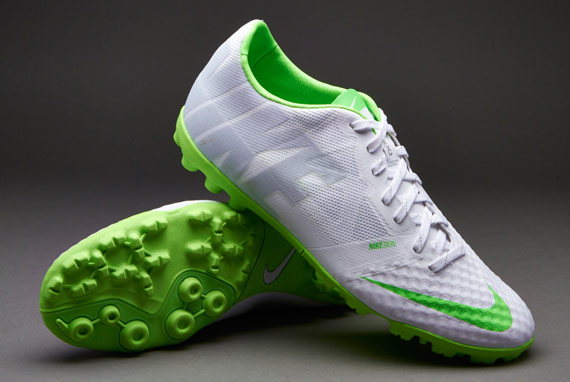 Nike Bomba II- Blanco - Plateado - Eléctrico - fútbol - Bota césped artificial | Pro:Direct Soccer