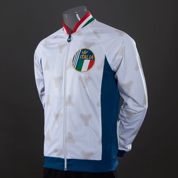 Ropa de futbol- Italiana- adidas Originals Track- Blanco-Azul Pro:Direct Soccer