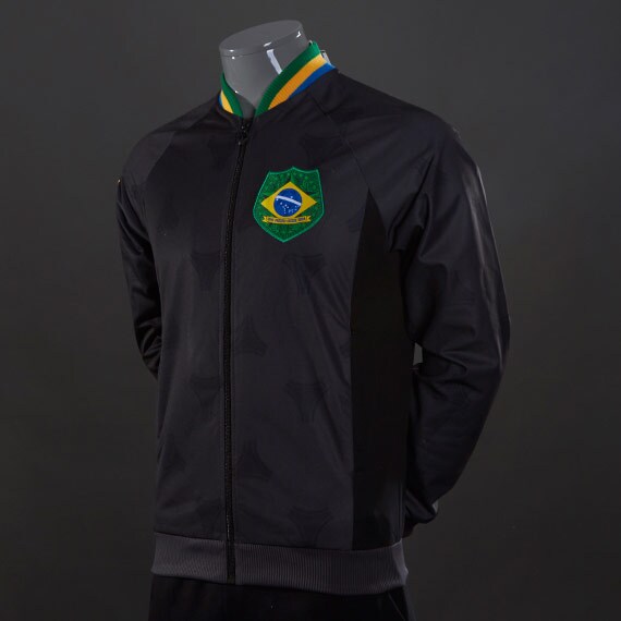 Ropa de futbol- Chaqueta adidas Originals Brasil Track - Carbón-Verde | Pro:Direct
