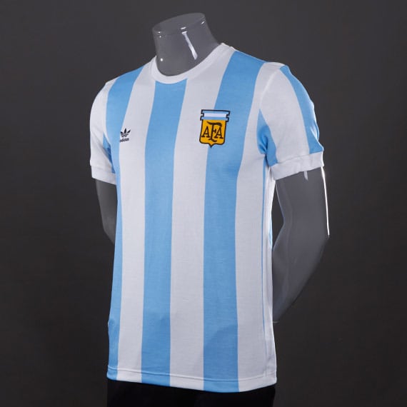 Chapoteo formación Competir Ropa de futbol- Camisetas Argentina- Camiseta adidas Originals Argentina  Retro- Azul-Blanco | Pro:Direct Soccer