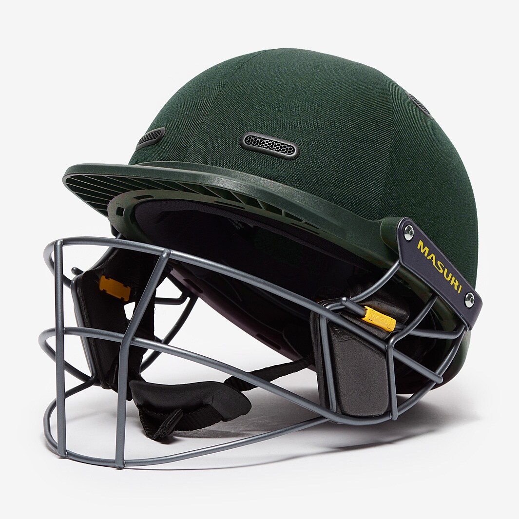 Masuri VS Test Steel Helmet Batting Equipment Green ProDirect