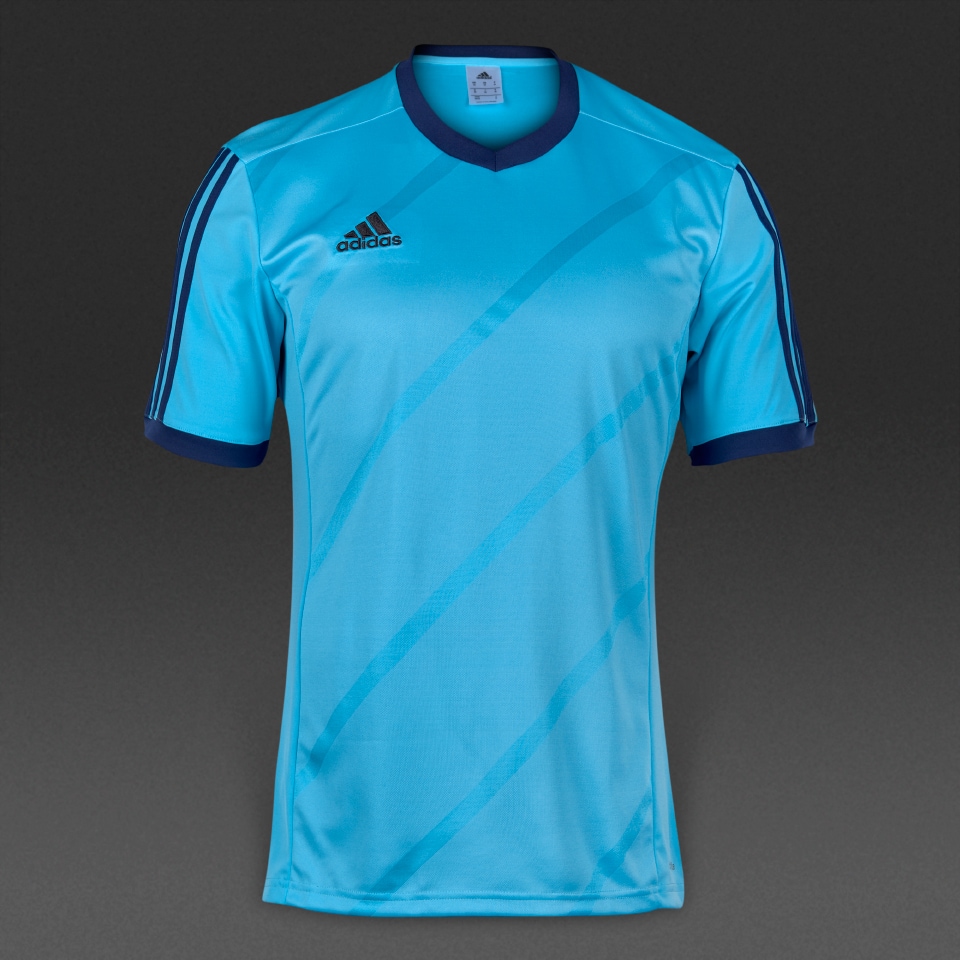 Camiseta para equipaciones de futbol- adidas 14 MC-F50276-Cyan-Azul Marino | Pro:Direct