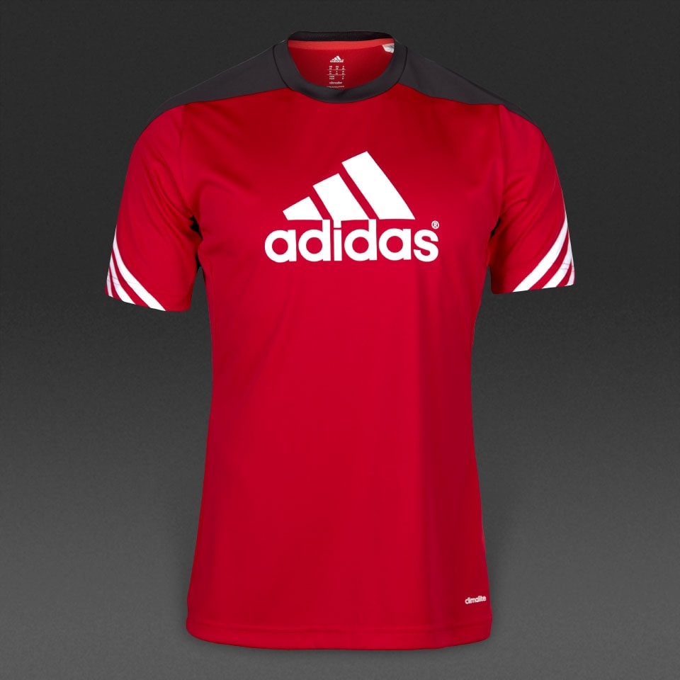 Training Wear - adidas Sereno Training Jersey - Mens Football - University Red-Black-White | Pro:Direct Soccer