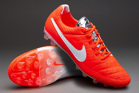 Nike Soccer Shoes - Nike Tiempo Legend V AG - Artificial Ground Soccer - Total Crimson-White-Metallic Silver | Pro:Direct Soccer