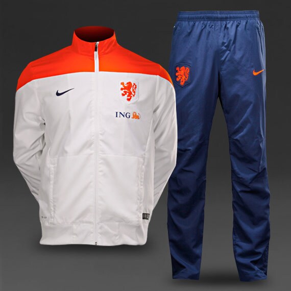 tinta Ligeramente Pinchazo Chándal Nike Holanda Squad Sideline Woven- Blanco-Naranja-Azul Marino |  Pro:Direct Soccer