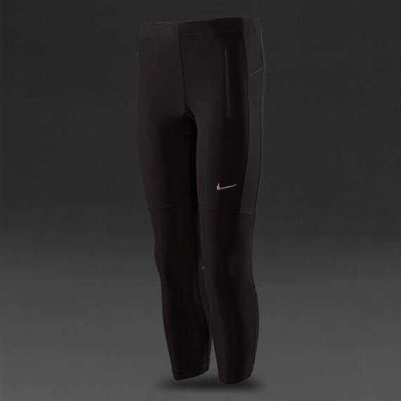 Nike Girls Filament Tights Youths Girel Running Clothing BlackBlackMatte Silver Pro