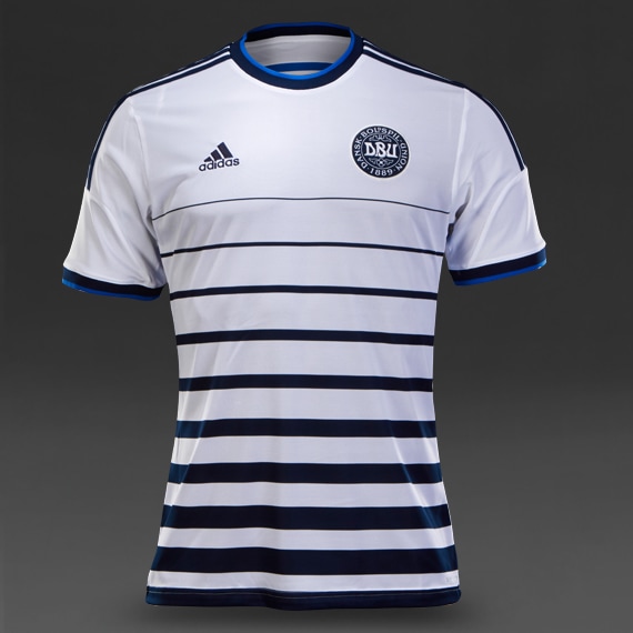 Football Shirts - adidas Denmark DBU Away Jersey - clothing - White/Dark Indigo/Satellite - D86146