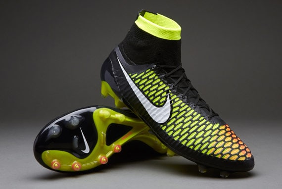 Botas de futbol Nike- Terrenos Nike Magista Obra FG - Negro-Blanco-Volt-HyperPunch Pro:Direct Soccer