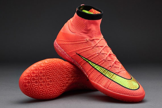 Zapatillas de Futbol Sala- Zapatillas Nike Elastico Superfly Indoor - Hyper Punch-Dorado-Negro Pro:Direct Soccer