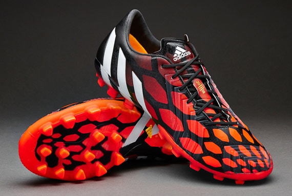 Botas de futbol adidas Predator Instinct AG- Cesped artificial -Negro-Blanco-Rojo | Soccer