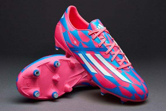 adidas Football Boots adidas F10 SG - Ground - Soccer Cleats Pink-Running White-Solar Blue | Pro:Direct Soccer