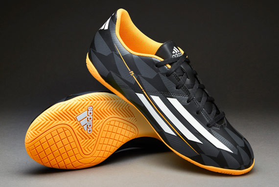 Botas de futsal Zapatillas de futbol sala adidas F5 - Negro/Blanco/Naranja | Pro:Direct Soccer