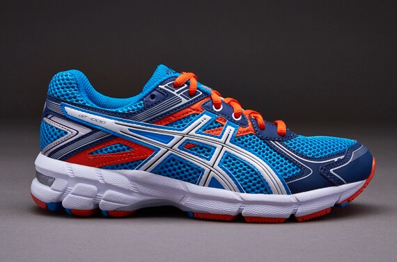 Asics Kids GT-1000 2 GS - Kids Running Shoes - Blue-White-Orange | Pro ...