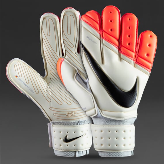 Nacht weekend astronomie Nike Goalkeeper Gloves - Nike GK Premier SGT - Goalie Gloves - Goalkeeping  - White - Crimson 