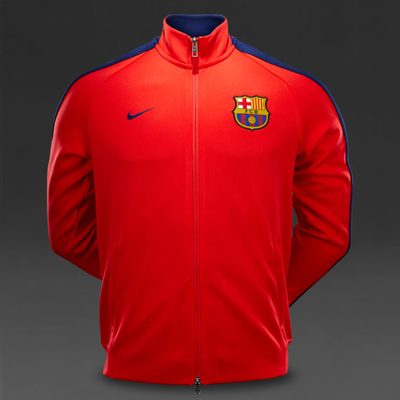 Ropa oficial Barcelona- Chaqueta Nike N98 FC Barcelona Authentic Track FA14  - Chaquetas de futbol-Rojo-Azul | Pro:Direct Soccer