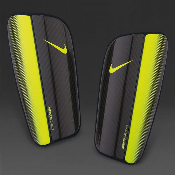 Espinilleras de futbol Nike- Espinilleras Nike Mercurial Blade Hinge- Accesorios de futbol - Negro-Volt | Pro:Direct