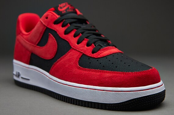 Mens Shoes - Nike Sportswear Air Force 1 - Black/University Red ...