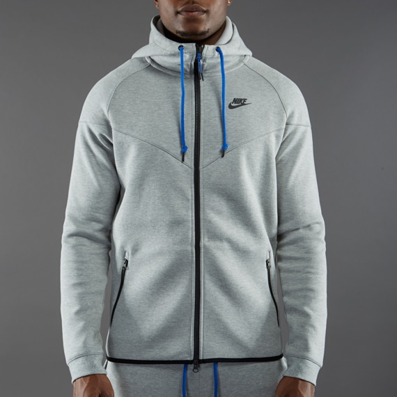 Ropa deporte Nike para hombre- Chaqueta Nike Sportswear Fleece Windrunner -Gris-Negro Pro:Direct Soccer