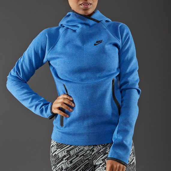 Tech Fleece Nike Hoodie Hellblau Damen Nike Sportswear Tech Fleece