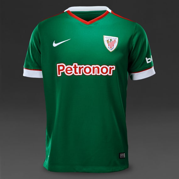 Equipacion oficial Nike- Camiseta Nike Athletic Club Bilbao Stadium Niños Segunda equipación- Camiseta de Verde-Blanco | Pro:Direct Soccer