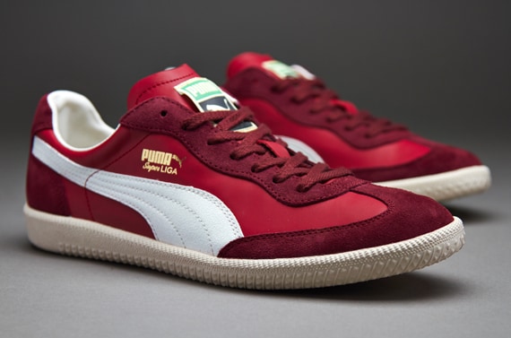 Mens Shoes - Puma Super Liga Og Retro - Jester Red/Marshmallow |