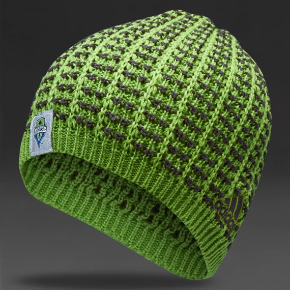 adidas Hat adidas Seattle Sounders Nordic Knit Scully Replica Apparel Team Colours