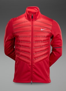 soltero Mus empezar Mens Clothing - Nike Aeroloft Hybrid Jacket - Gym Red/Deep  Burgundy/Reflective Silver 