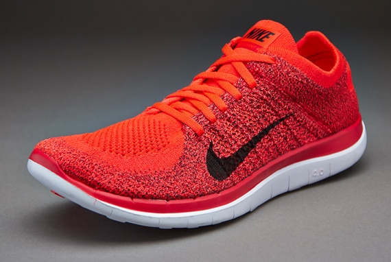 Mens Shoes - Nike Free 4.0 Flyknit Bright Crimson/Black/University Red | Pro:Direct Running